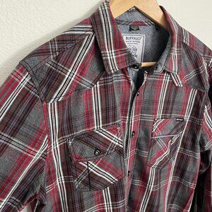Buffalo David Bitton | Men's Plaid Button-Up Long Sleeve Shirt, size M